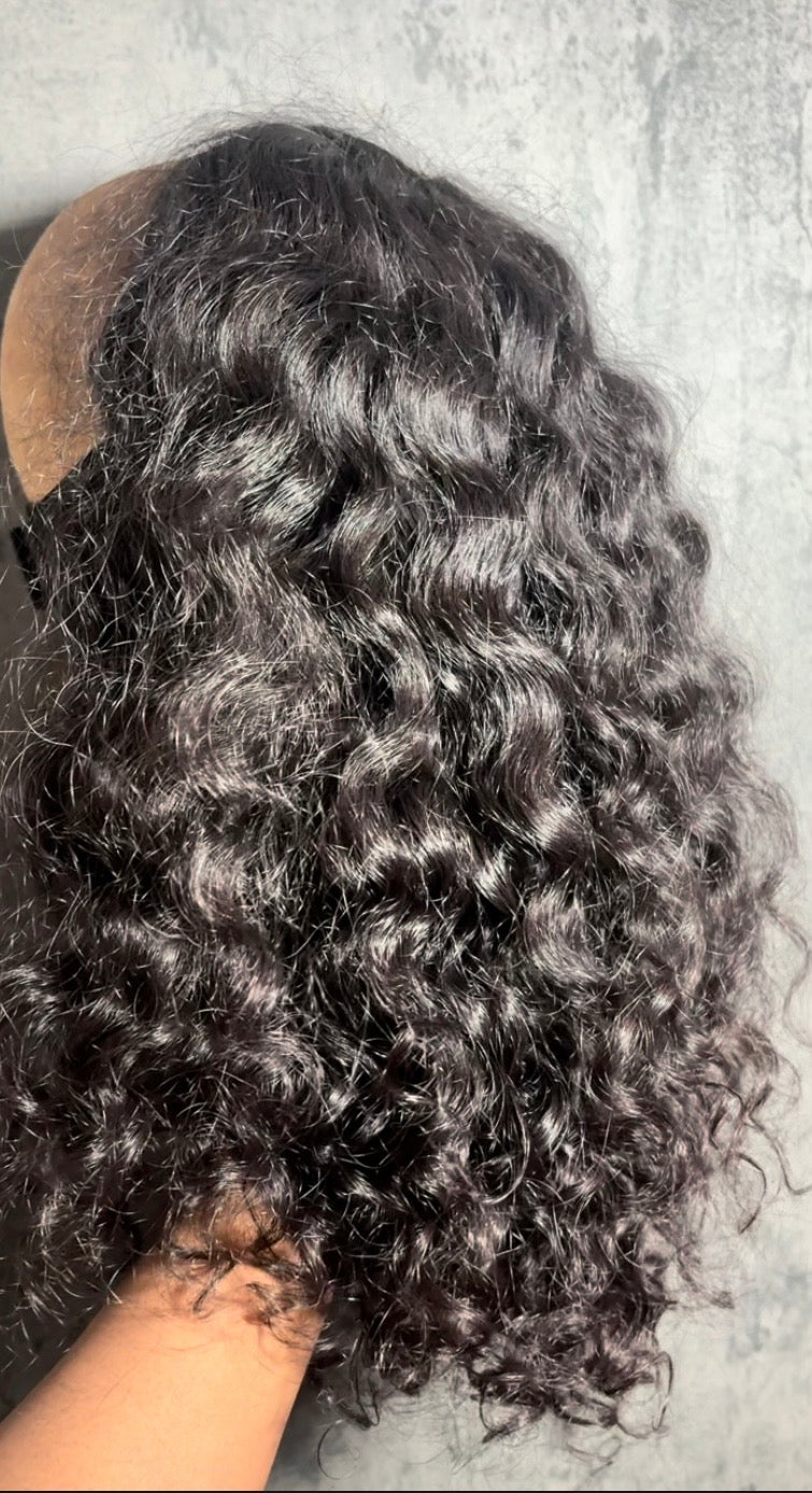 RAW INDIAN DEEP CURLY HALF WIG
