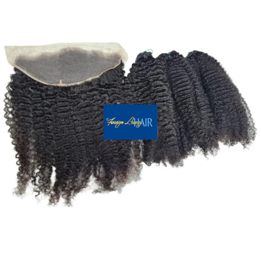 RAW KINKY BURMESE CURLY 13x4 HD frontal
