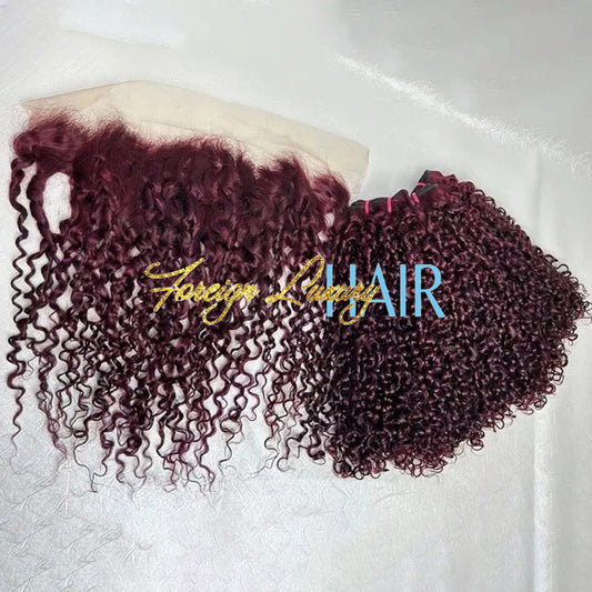 exotic cherry 🍒 curly frontal