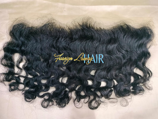 RAW Indian curly frontal 13x4