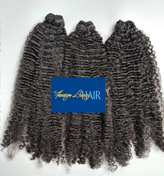 Raw Burmese kinky curly bundles