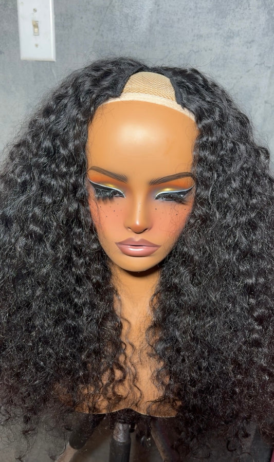 RAW MALAGASY CURLY u part / flip over wig
