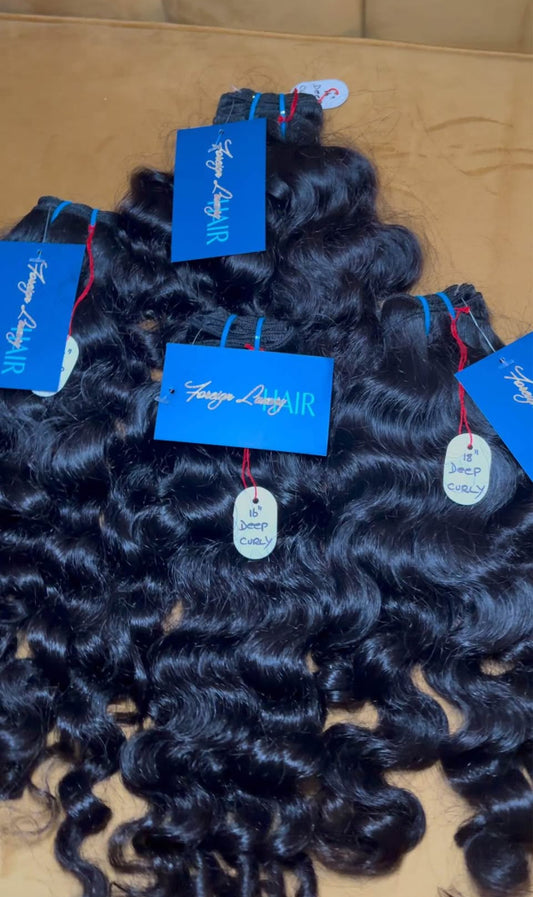 RAW Indian deep curly